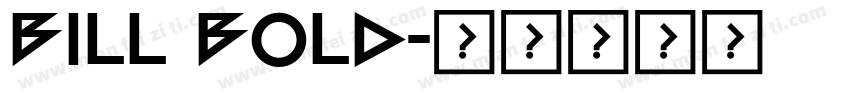 bill bold字体转换
